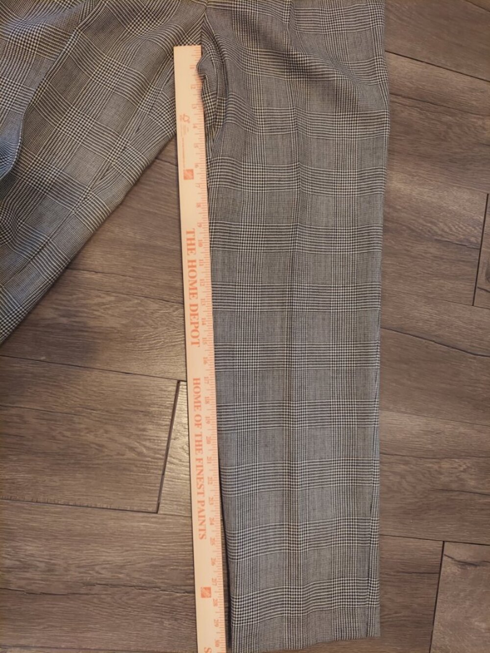 Vintage Lauren Ralph Lauren 100% Wool Trousers - Glen Plaid Pleated Dress Pants - Picture 8 of 12